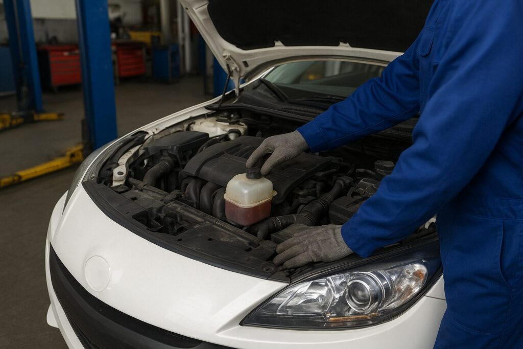 ラジエーター駅を点検する
