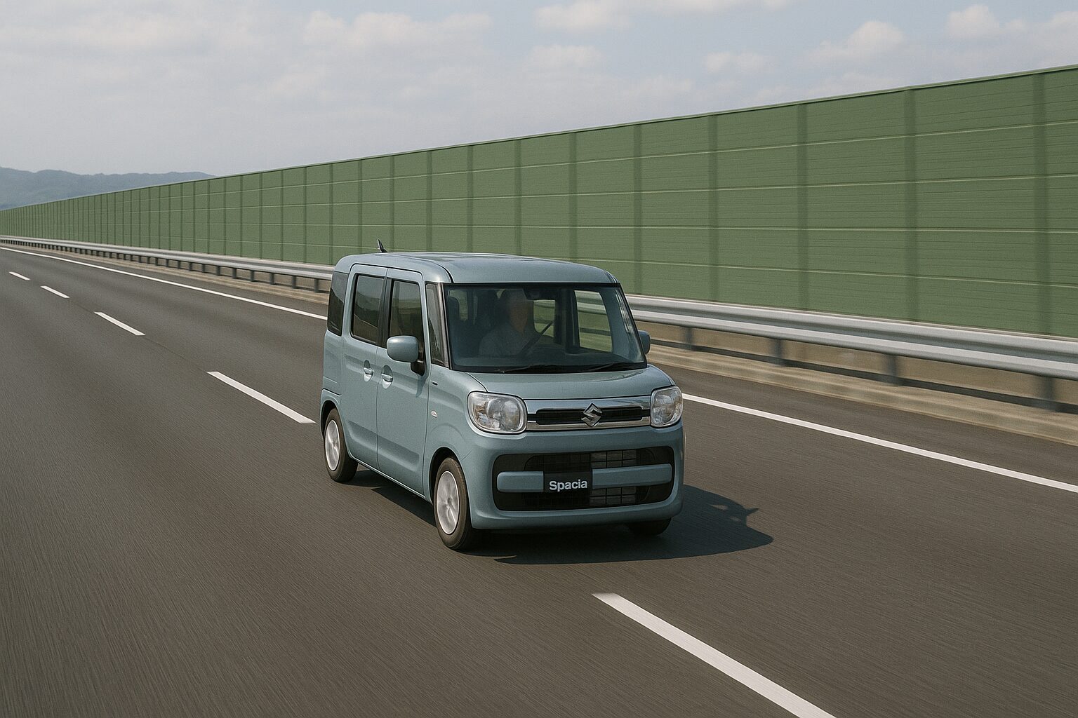 高速道路を疾走するスペーシア