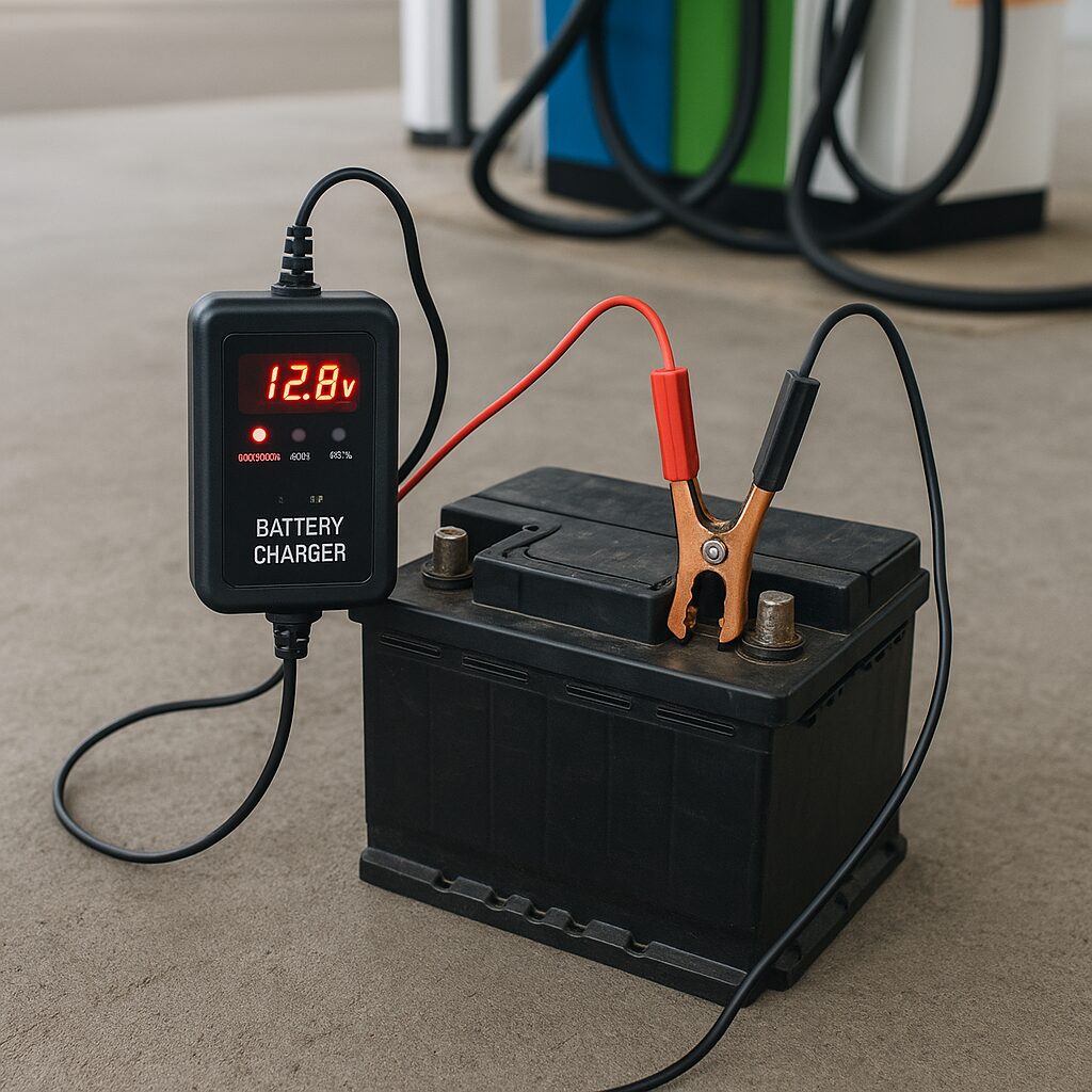 バッテリーチャージャーでバッテリーを充電する