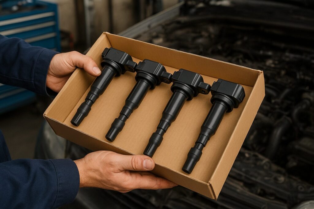箱に入った新品のイグニッションコイル