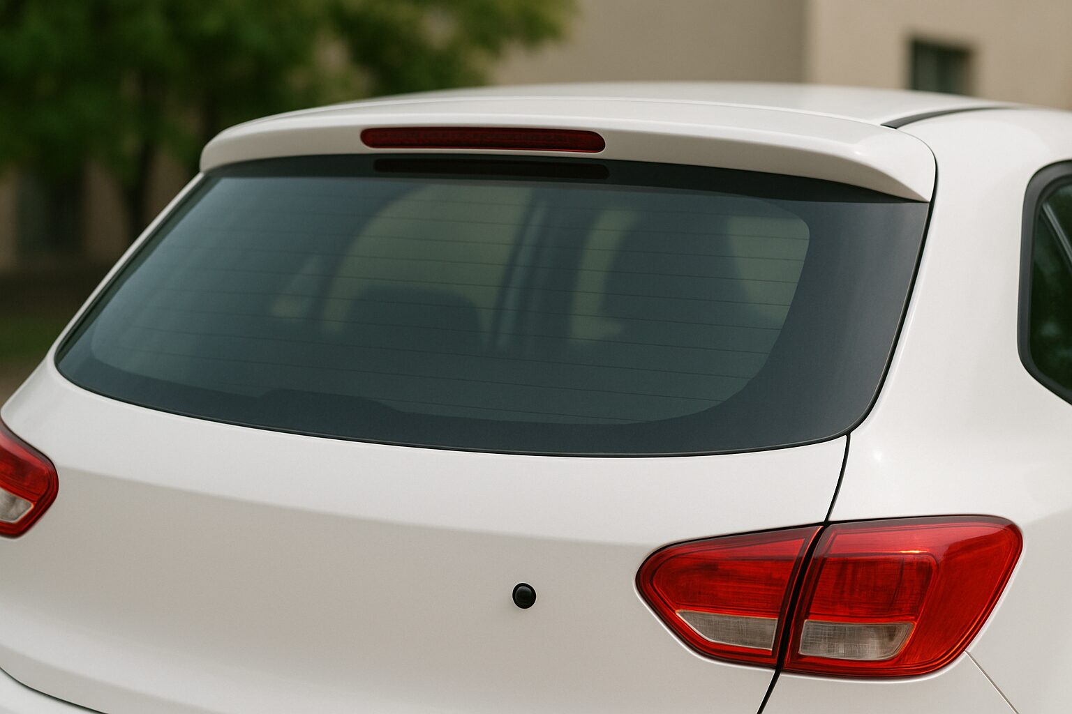 リアワイパーを外した車の後部