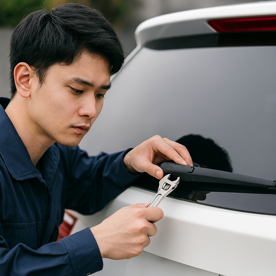 サビたワイパーアームを取り外す