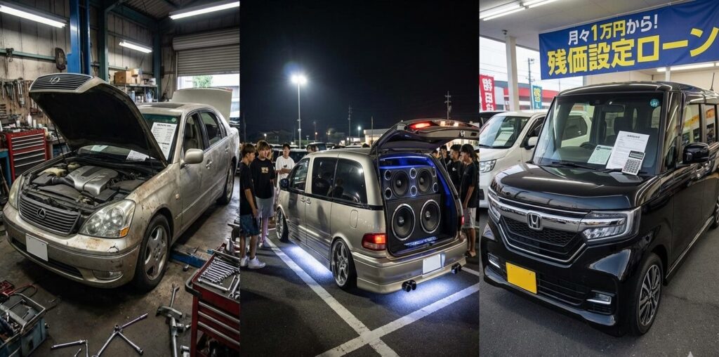 オーディオに金をかけた改造車と、残価設定ローンのN-BOX