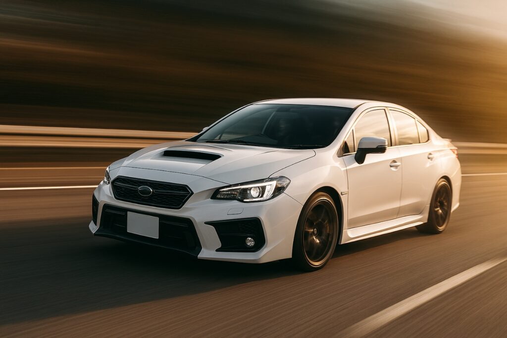 高速道路を走るスポーツカー